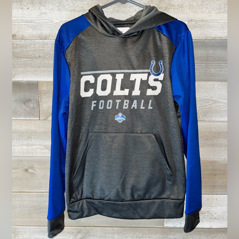 Colts Football NFL Combine Hoodie in Gray and Blue